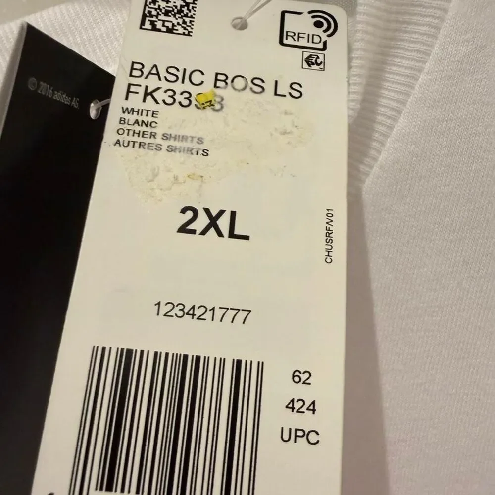 Adidas Men's White T-shirt XXL
